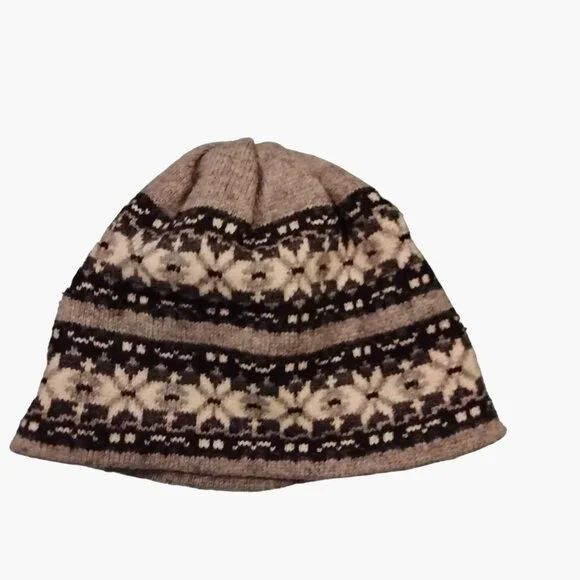 Knit Beanie Hat Eco Friendly Wool Blend Black Gray The Renewable Resource USA - Picture 7 of 7